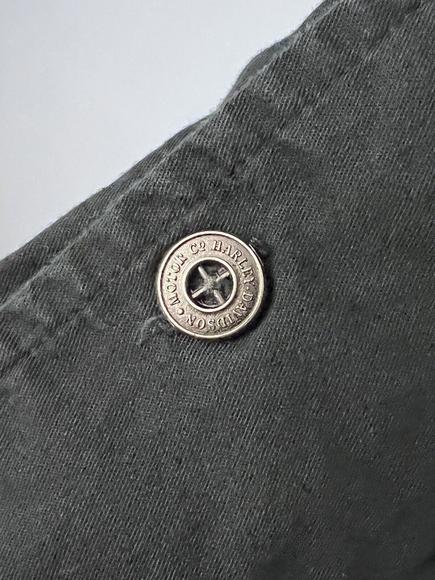 Harley Davidson Button Up Shirt Mens XXL 2XL Black Embroidered Back Sleeves - Picture 6 of 11